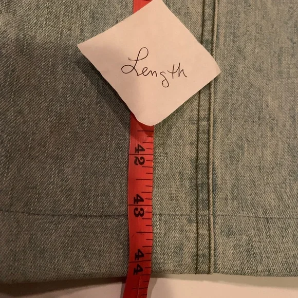 Vintage Harley Davidson 90’s #1 Patch Light Wash Blue Biker Y2K Jeans Size 14 - Picture 14 of 16